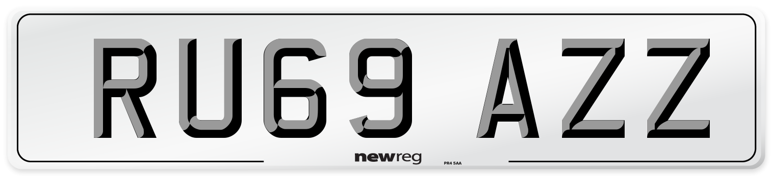 RU69 AZZ Number Plate from New Reg